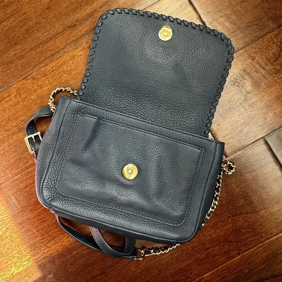 Tory Burch Navy Leather Crossbody Bag - Picture 2 of 5